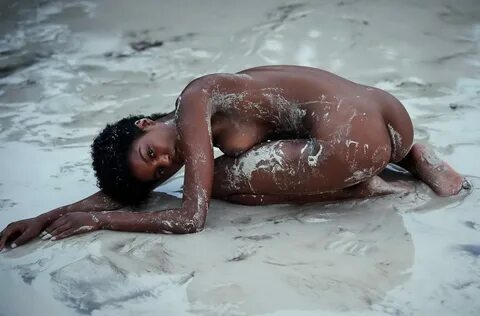 Ebonee Davis fully naked at the beach by David Bellemere for