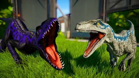 Indoraptor Vs Blue - Jurassic World Evolution Dinosaurs Batt