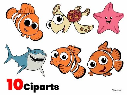 10 Finding Nemo SVG Cut Files Nemo Vector ClipArt's Download