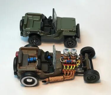 Kustom Matchbox '43 Jeep Willys Rat Rod - Before & After - b