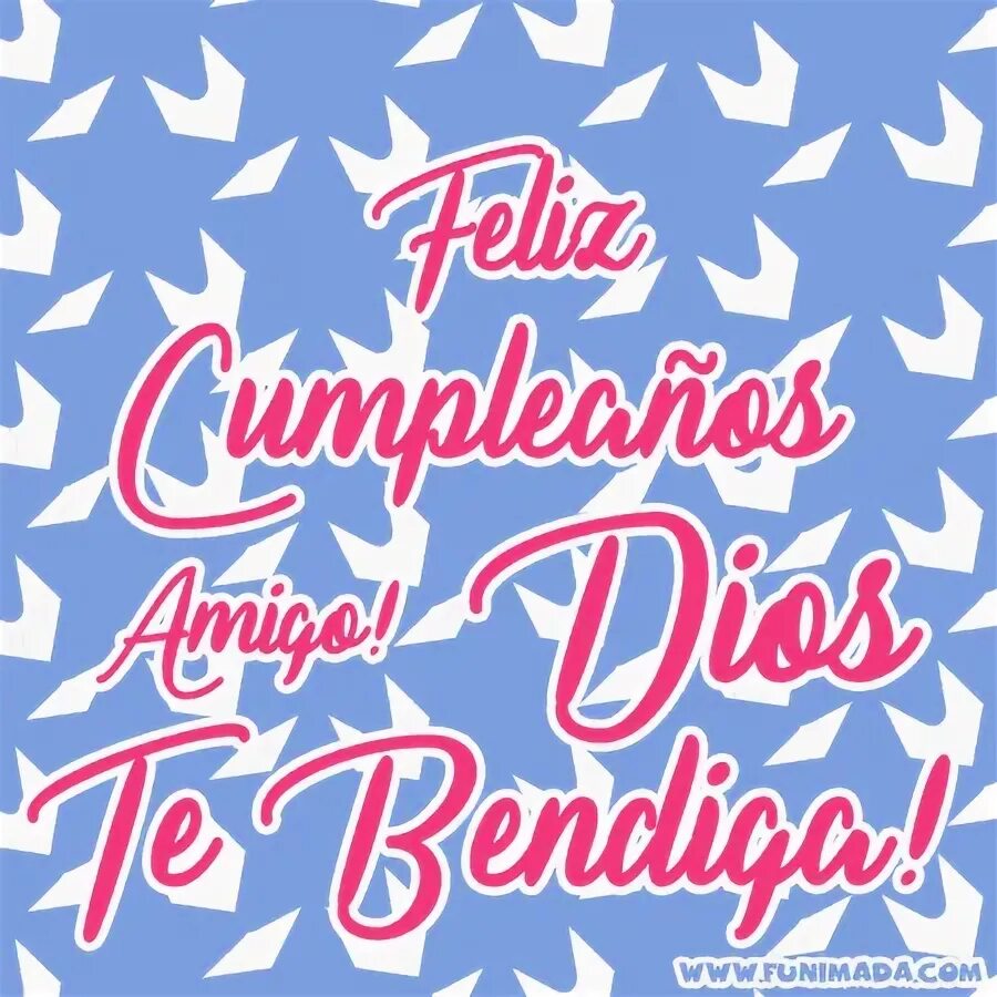 Feliz cumpleaños amigo Dios te bendiga. Imagen GIF gratis. -