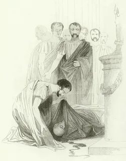 Julius Caesar, Act III, Scene i Drawing by Joseph Kenny Mead