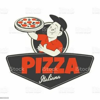 Funny Pizza Sign In Retro Style Stock Illustration - Downloa