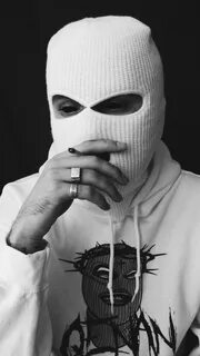 Ski Mask White Aesthetic Rapper - Yami Wallpaper