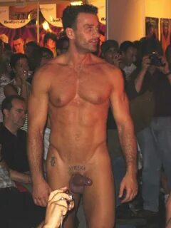 Hot male stripper on stage