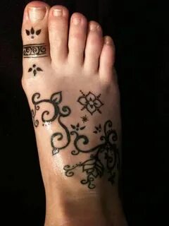 Black Designing Tattoo On Foot Foot Tattoo Feet tattoos, Tat