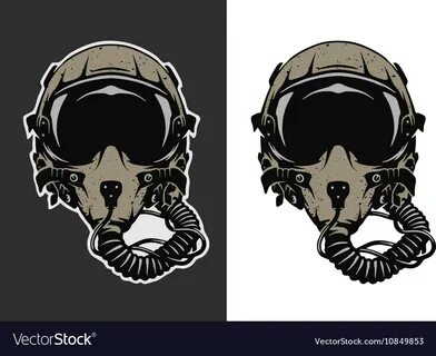 Fighter pilot helmet Royalty Free Vector Image
