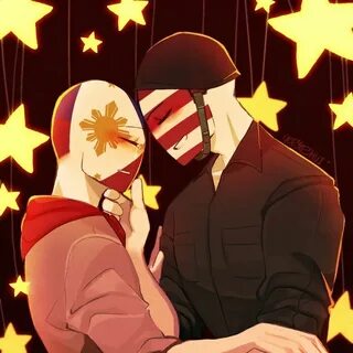 COUNTRYHUMANS GALLERY - AMERICA x PHILIPPINES Country art, H