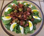 Easy Summer Salads Series…Spinach Salad with Warm Bacon Dres