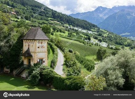 성곽의 Churburg Vinschgau 롤에에서 Schluderns의 마을에 - 스톡 사진 © faabi 