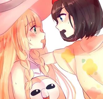 Pokemon sun & moon ฉ บ บ เ ก ม Yoh x Lillie ห ร อ Mizuki x L