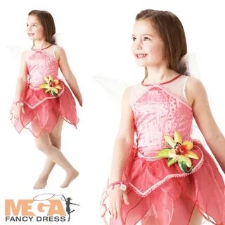 Rosetta Fairy Girls Disney Fancy Dress Fairies Costume Outfi