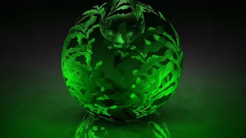 Abstract Vector - Orb Green Ball Hd Wallpaper F6F