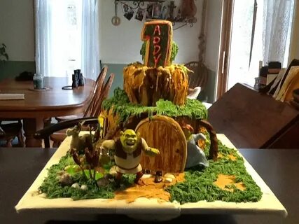 Shrek Cake for my granddaughter's 1st birthday Shrek cake, S