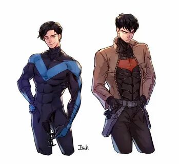 jjmk-jjmk: Nightwing x Redhood fan art - Nightwing and Red H