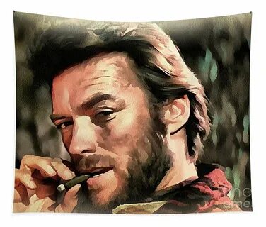 Clint Eastwood collection - 1 Tapestry by Sergey Lukashin Fi