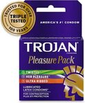 Trojan Pleasure Variety Pack Lubricated Condoms, 12 Count - 