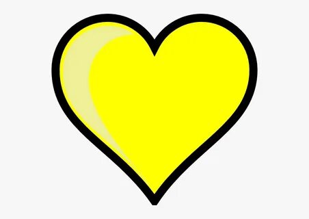 Love Heart Clipart Royalty Free - Yellow Heart Clip Art , Fr