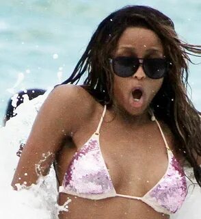 Ciara On The Beaches of Miami GossipMad