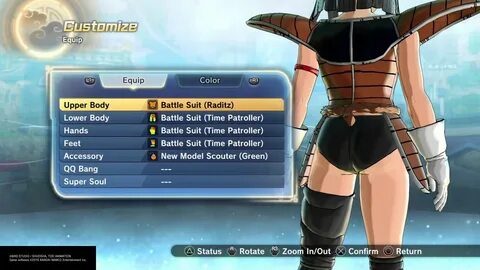 DRAGON BALL XENOVERSE 2 female saiyan with tail - YouTube