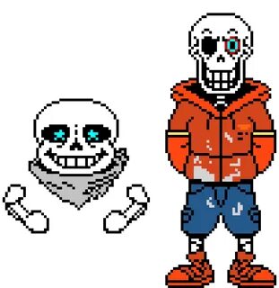 dustswap sans and papyrus Pixel Art Maker