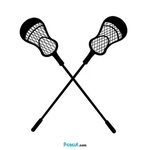 Lacrosse Sticks Clipart Hockey Stick Black Mesh PNG Image Fo