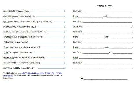 Who Am I Poem Template : Easy And Effective Biography Respon