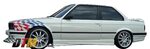 DTM Fiber Werkz E36 M3 Style Side Skirts for 1984-91 BMW 3-S