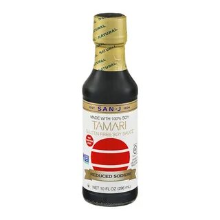 San-J Tamari Gluten Free Soy Sauce Reduced Sodium, 10.0 FL O