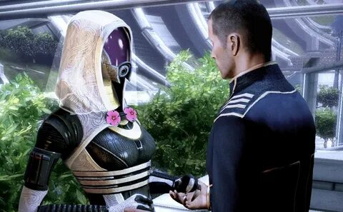 Тали и Шепард - Фан арт Mass Effect 2