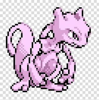 Mewtwo Sprite, Pokemon Mewtwo illustration transparent backg