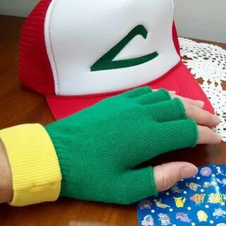 Ash Ketchum Hat & Gloves Pokemon trainer costume, Pokemon co