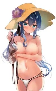 The Big ImageBoard (TBIB) - 1girl bikini blue eyes blue hair