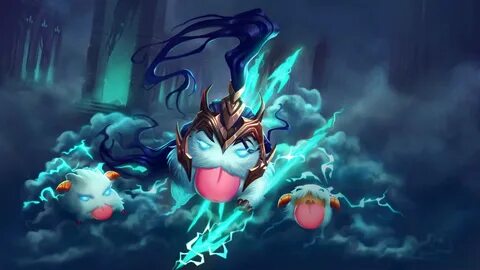 Teal monsters digital wallpaper, League of Legends, Poro, Ka