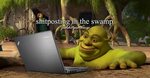 shitposting in the swamp Shrek in a Mud Bath Know Your Meme
