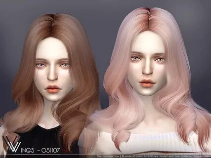 The Sims Resource: WINGS OS01107 hair - Sims 4 Hairs