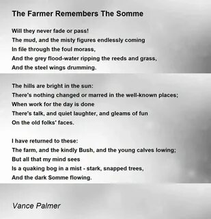 The Farmer Remembers The Somme - The Farmer Remembers The So