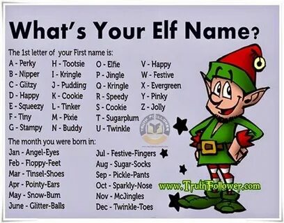 Find out what your elf name would be . Christmas elf names, 