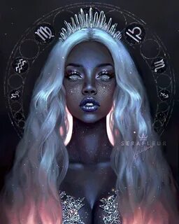 Artist : Serafleur Digital art girl, Black girl magic art, B