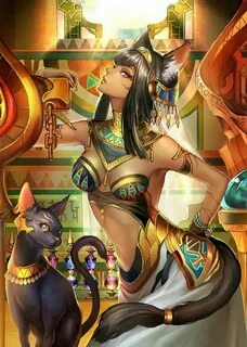 Bast ❤ Cat girl, Anime egyptian, Bastet