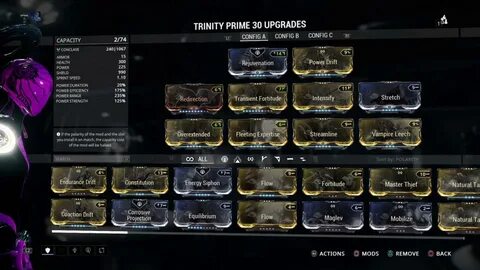 warframe EV Trinity build - YouTube