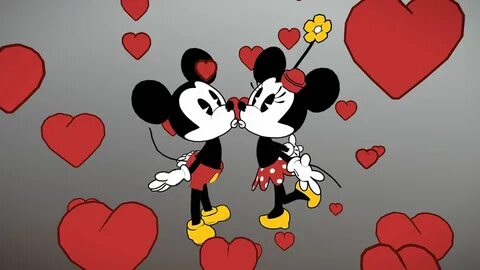 Mickey & Minnie anniversary kiss by Ginger L.v.A Minnie, Mic