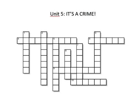 Crime Crossword