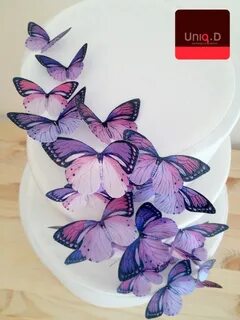 Lily of the Valley PRECUT purple wedding butterflies favors 