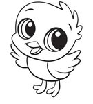 Cute Chick Coloring Page - Free Printable Coloring Pages for