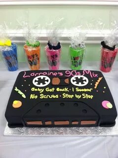 My amazing 30th birthday cake in the shape of a cassette tap