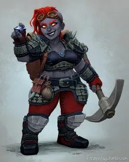 Dwarf Duergar iron female fighter artificer Fantasy dwarf, F