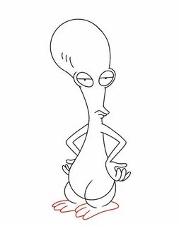 How To Draw Roger The Alien From American Dad (With images) 