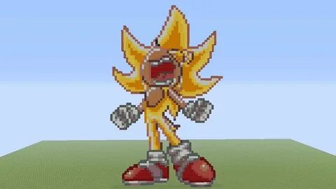 Super Sonic Pixel Art Minecraft