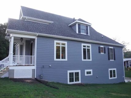 Siding Express Shingle siding, Blue siding, Hardie siding